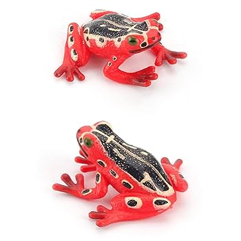 Amazon.co.jp: Toysmith カエルの置物 7個 カラフルなカエルの